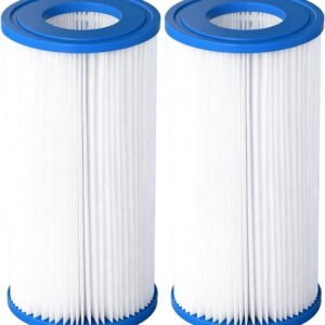 Pool Filter Cartridge for Type A or C, Compatible with Above Ground Pools 29000E/59900E, Type A/C Reusable Pool Filter for 1000/1500/530 GPH Filter Pump, Pack