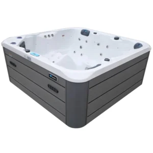 Jacuzzi Model NATUSPA S5/52 Silver with Grey + Bluetooth + Alta + Cover + UV Step/Ladder