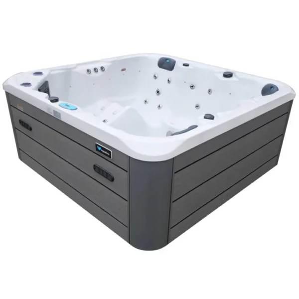 Jacuzzi Model NATUSPA S5/52 Silver with Grey + Bluetooth + Alta + Cover + UV Step/Ladder