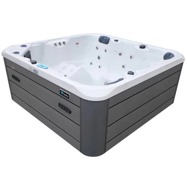Jacuzzi Model NATUSPA S5/52 Silver with Grey + Bluetooth + Alta + Cover + UV Step/Ladder