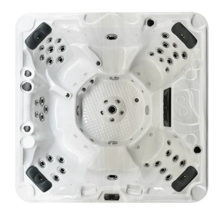 Jacuzzi Model NATUSPA XL7/62 Silver + Bluetooth + Speakers + Cover + UV Step/Ladder