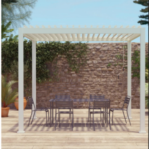 4M X 3M White Bioclimatic Pergola